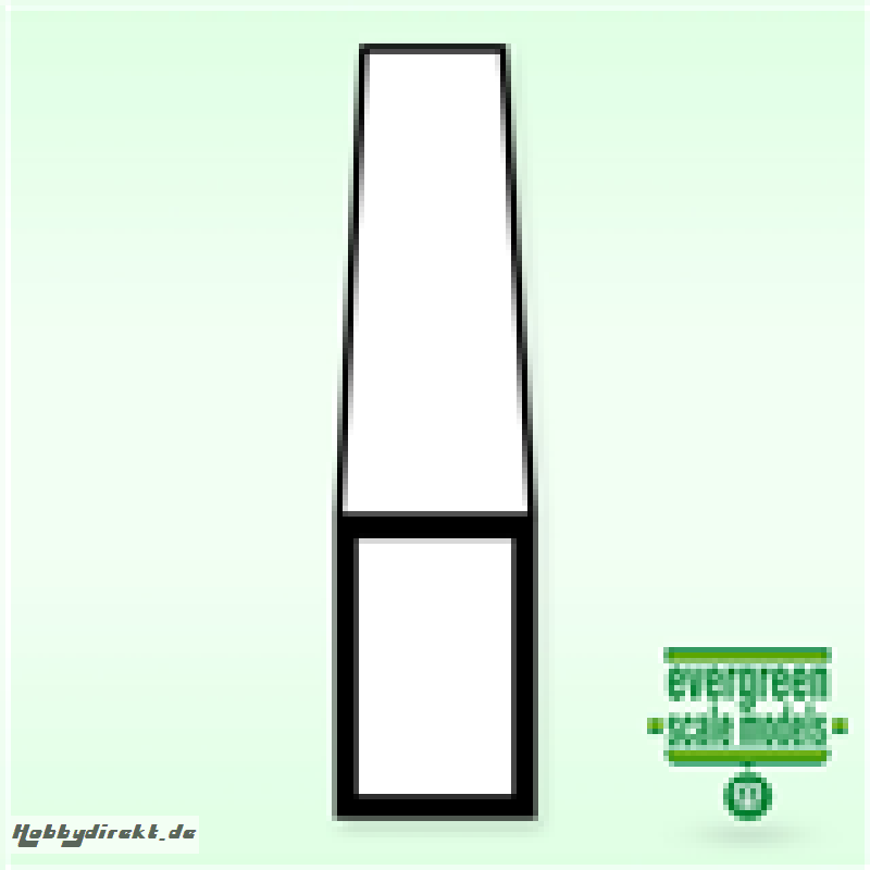 Rechteck-Rohr 3.2x6.3x350mm (3) EVERGREEN 257