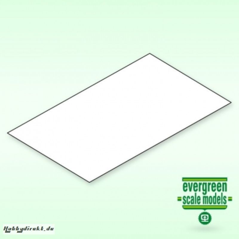 Einfaches weißes Blatt 3,2x150x300mm (1) EVERGREEN 9125