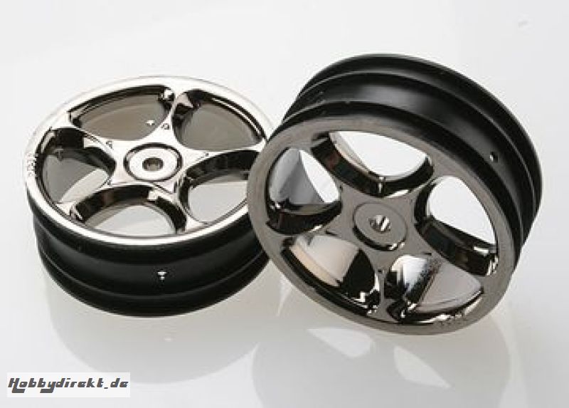 Wheels Tracers Black Chrome 2.2 2WD Front (2) Traxxas 2473A