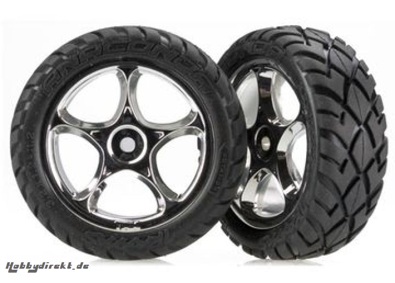 Tires & Wheels Anaconda/Tracer Chrome 2.2 2WD Front (2) Traxxas 2479R