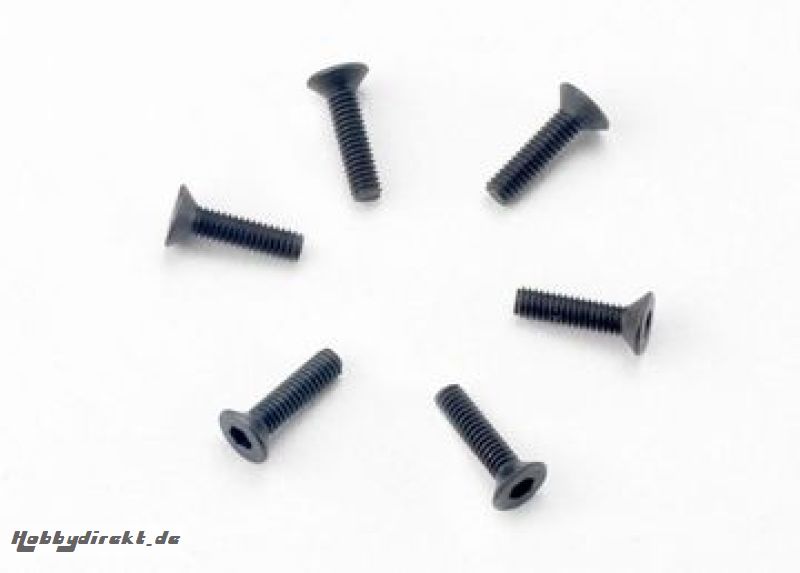 Screws M2.5x10mm Countersunk Hex Socket (6) Traxxas 2523