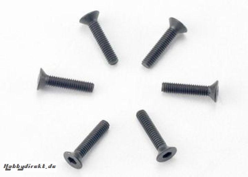 Screws M2.5x12mm Countersunk Hex Socket (6) Traxxas 2526