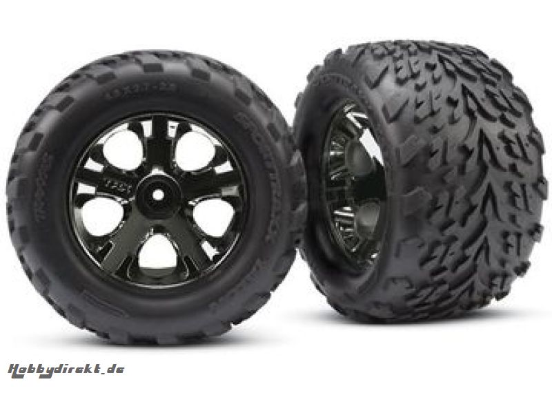 Tires & Wheels Talon/All-Star Black Chrome 2.8 TSM (2) Traxxas 3669A