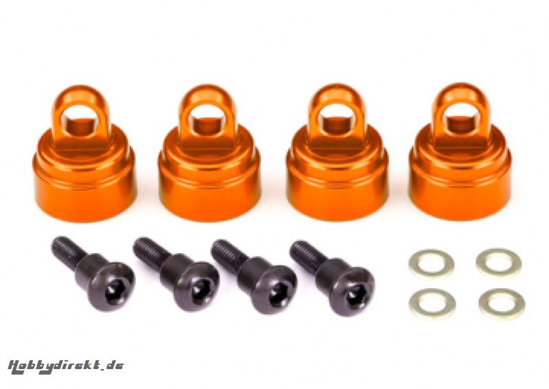 Stoßdämpferkappen Orange Aluminium (4) Ultra-Shocks TRAXXAS 3767T