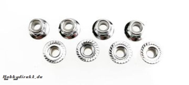 Lock Nut Flanged M5 Steel (8) Traxxas 5147X