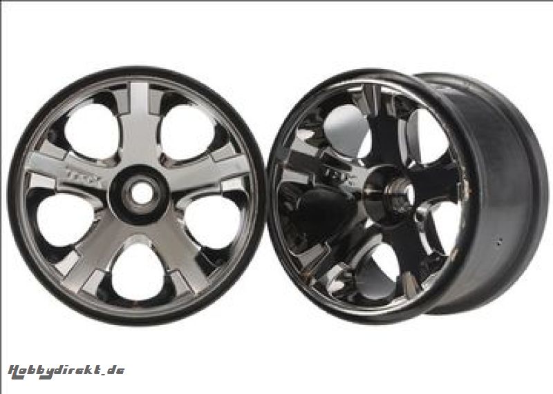 Wheels All-Star Black Chrome 2.8 (Nitro Front) (2) Traxxas 5577A