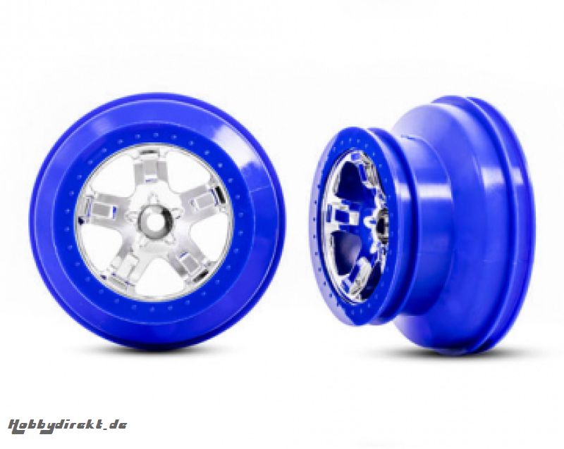 Räder SCT Chrom-Blau 2.2/3.0 2WD Front (2) TRAXXAS 5870A