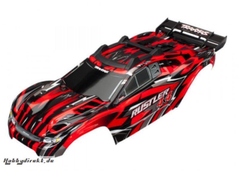 Body Rustler 4x4 Red (Complete with Body Mounts) Traxxas 6718