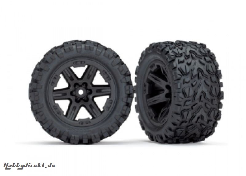 Tires & Wheels Talon Extreme/RXT Black 2.8 4WD TSM (2) Traxxas 6773