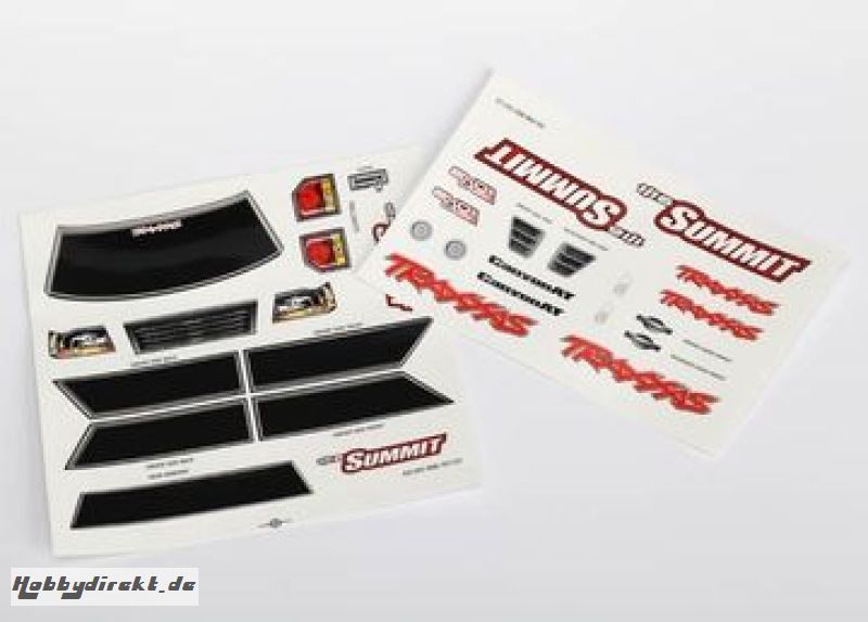 Decal Sheets 1/16 Summit Traxxas 7214