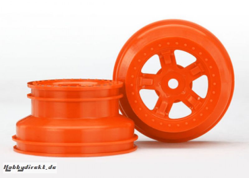 Wheel SCT Orange LaTrax PreRunner (2) Traxxas 7673A