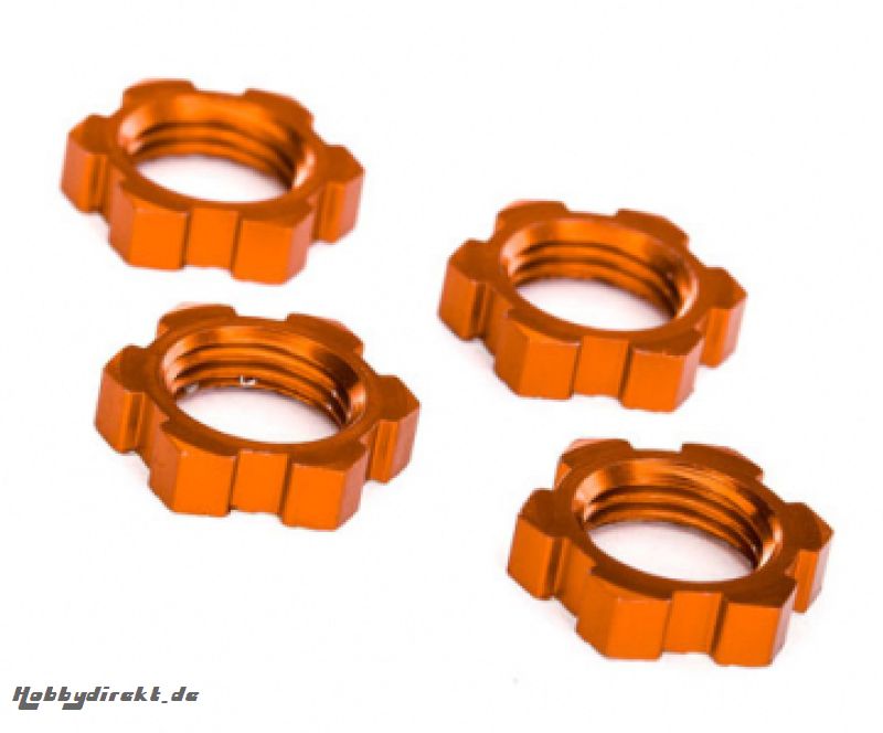 Radmuttern Keilverzahnung 17mm Legierung Orange (4) TRAXXAS 7758T