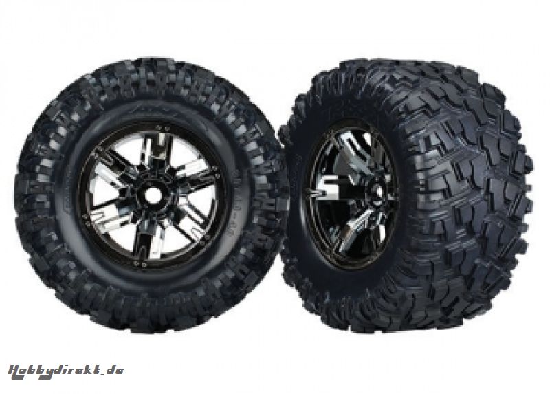 Tires & Wheels Maxx AT/X-Maxx Black Chrome (2) Traxxas 7772A