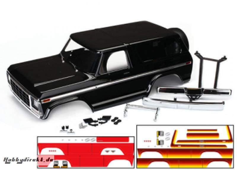 Body Ford Bronco Black Complete Traxxas 8010X