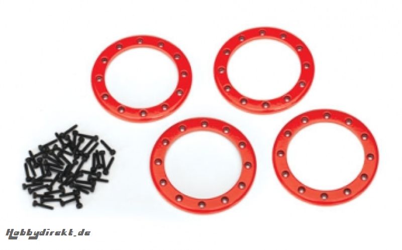 Beadlock Rings 2.2 Alu Red (4) Traxxas 8168R