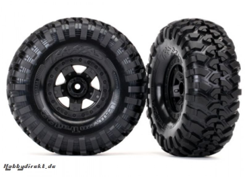 Tires & Wheels Canyon Trail/TRX-4 Black 2.2 (2) Traxxas 8181