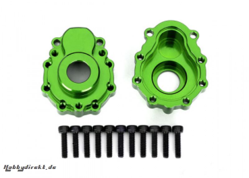 Portal Housing Outer Alu Green Front/Rear (2) TRX-4/6 Traxxas 8251G