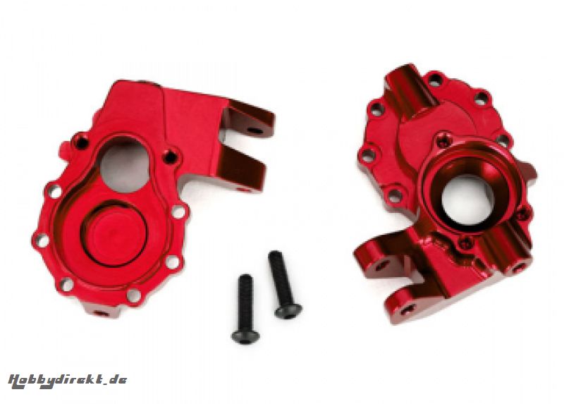 Portal Housing Inner Front Alu Red Left/Right (2) TRX-4/6 Traxxas 8252R