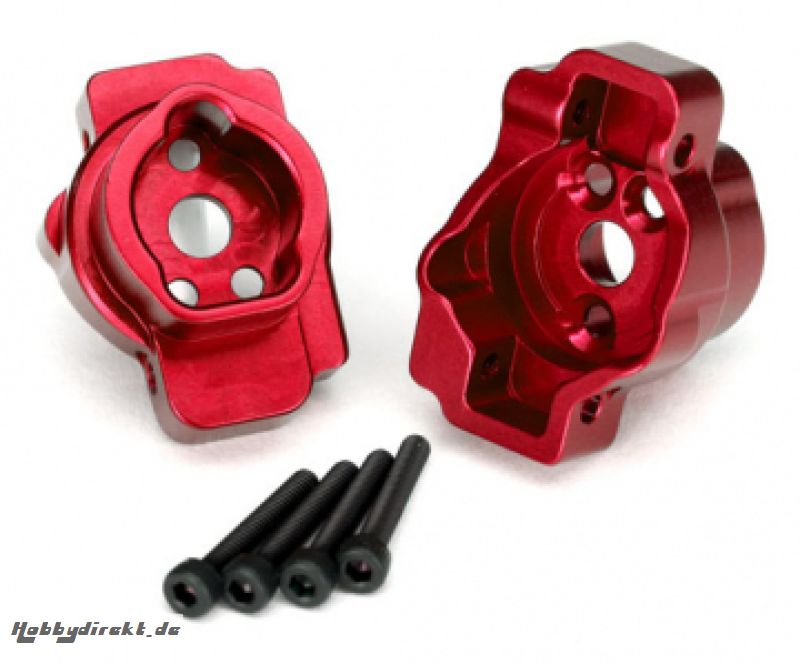 Portal Drive Axle Mount Rear Alu Red (2) TRX-4/6 Traxxas 8256R