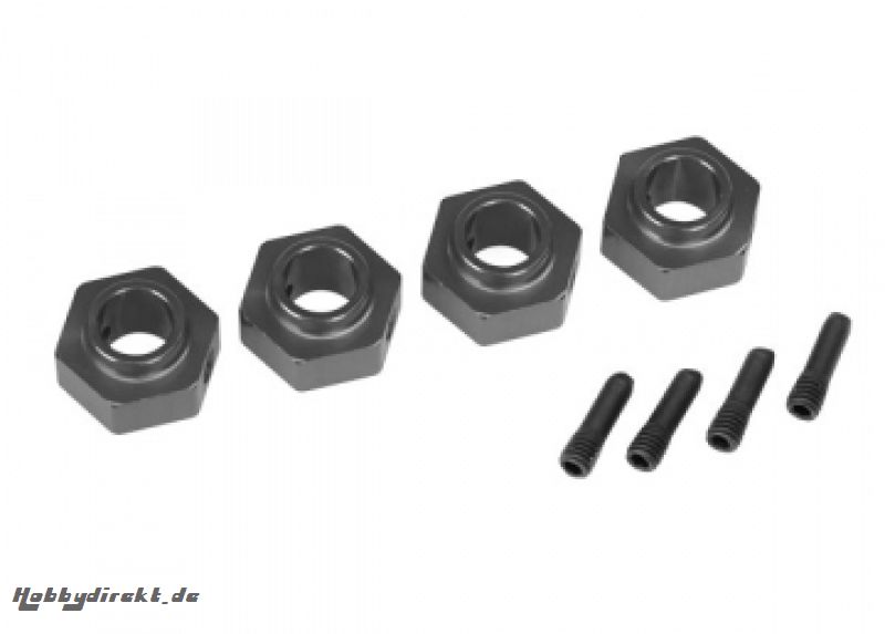 Wheel Hubs 12mm Hex Alu Grey (4) TRX-4/6 Traxxas 8269A