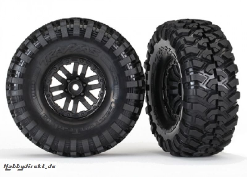 Tires & Wheels Canyon Trail/TRX-4 Black 1.9 (2) Traxxas 8272