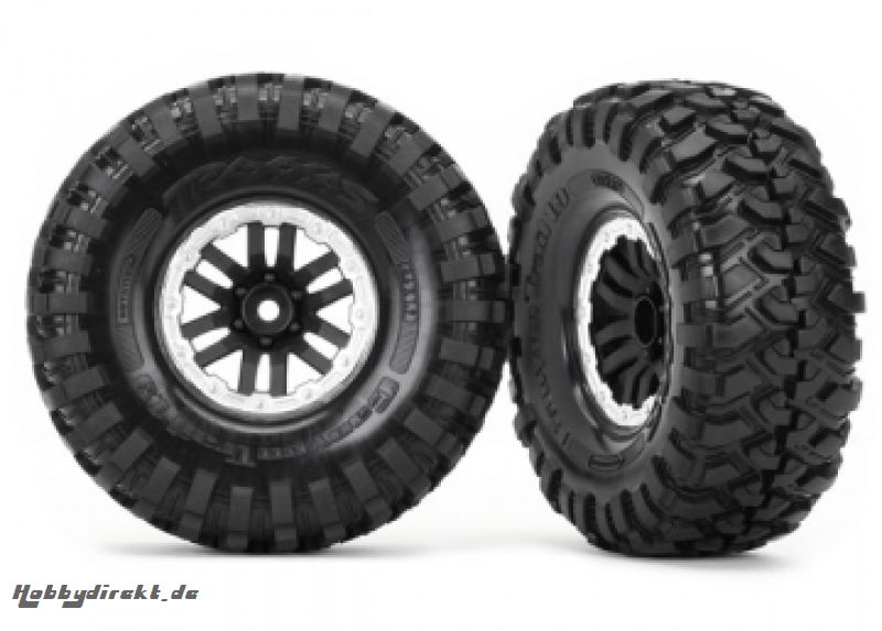 Tires & Wheels Canyon Trail/TRX-4 Black-Satin 1.9 (2) Traxxas 8272X