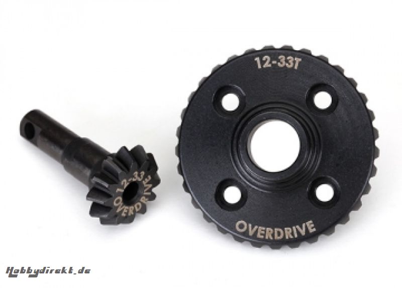 Ring- & differential pinion gear Overdrive 12/33T TRX-4/6 Traxxas 8287