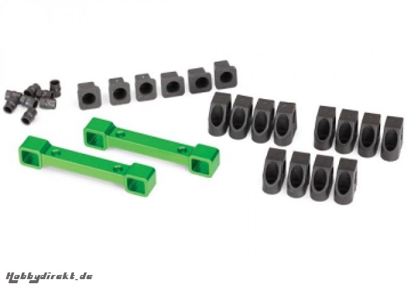 Mount Susp Arms Front and Rear Alu Green 4-Tec Traxxas 8334G