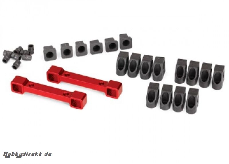 Mount Susp Arms Front and Rear Alu Red 4-Tec Traxxas 8334R