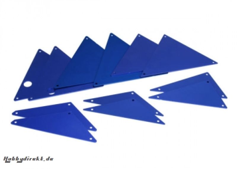 Tube Chassis Inner Panels Blue Alu set UDR Traxxas 8434X