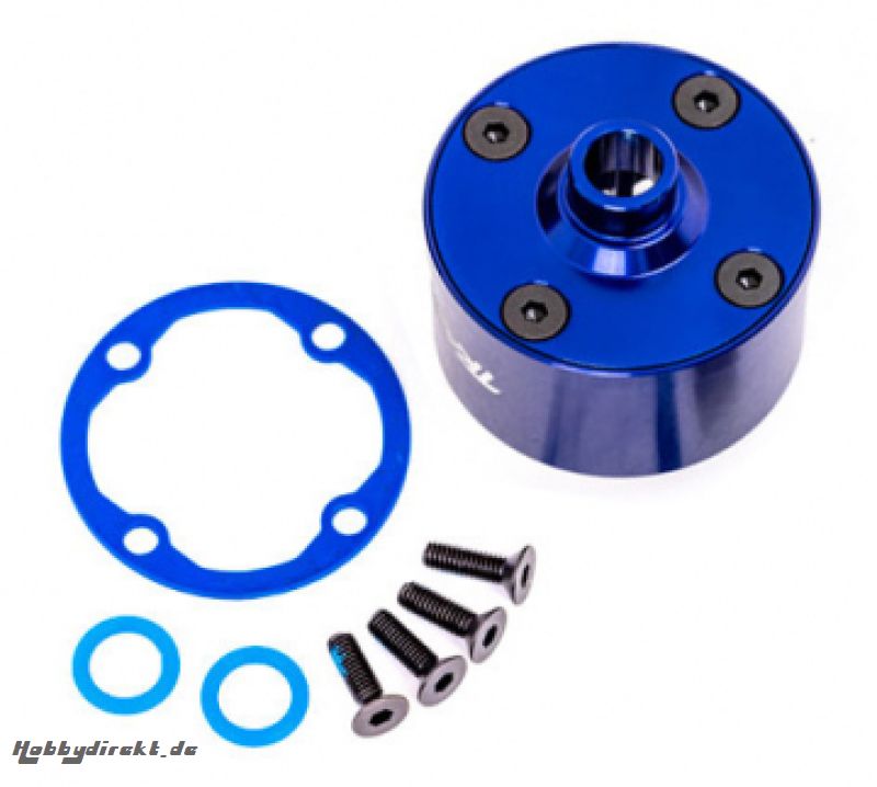 Differentialträger Alu Blau Set Schlitten TRAXXAS 9581X