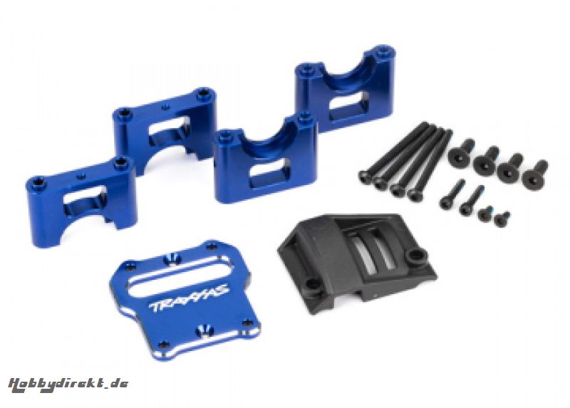 Alu Blue Center Diff Schlitten montieren TRAXXAS 9584X