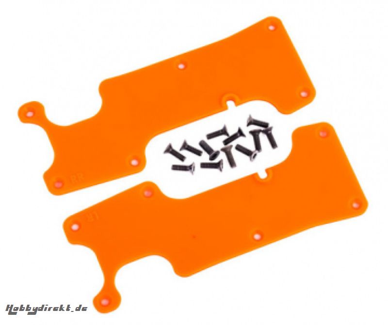 Suspension Arm Covers Rear L+R Orange Sledge Traxxas 9634T