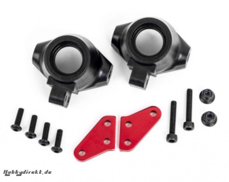 Steering Blocks + Arms Alu Red (Pair) Sledge Traxxas 9637R