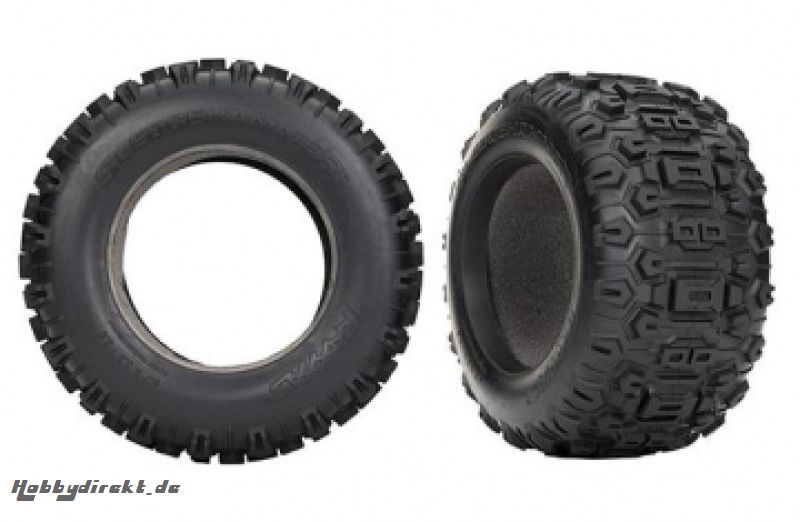 Tires Sledgehammer (17mm Sledge 1/8) 3.8 TSM (2) Traxxas 9670