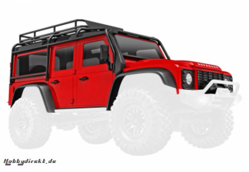 Karosserie TRX-4M Land Rover Defender Rot Komplett TRAXXAS 9712-RED