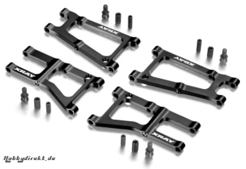 Vordere und hintere Querlenker Alu (4) XRAY 302101