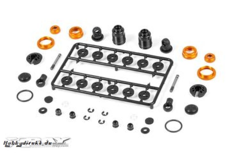 T4 ALU STOSSDÃäMPFER-SET - ORANGE (2) XRAY 308307-O