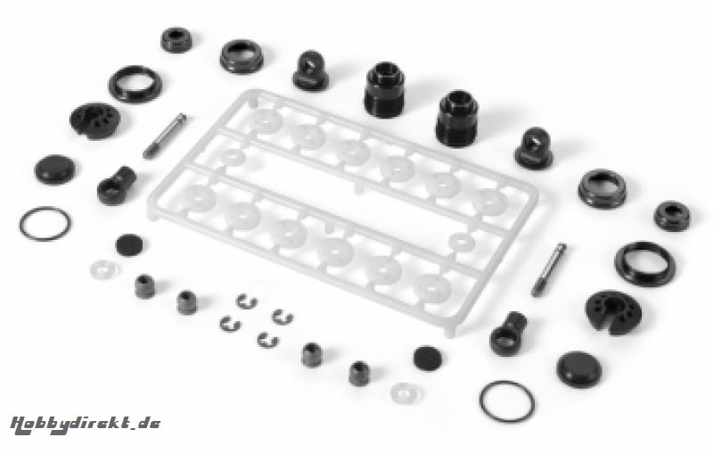 ULP Alu Shock Absorberg Satz Schwarz (2) XRAY 308308-K