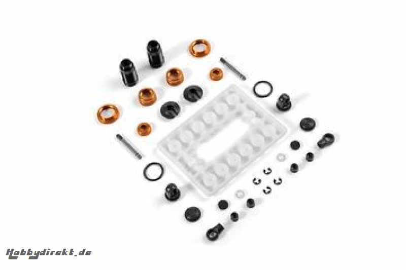 ALU SHOCK ABSORBER-SET - ORANGE (2) XRAY 338001-O