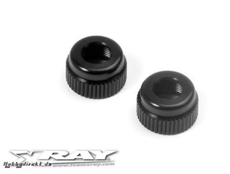 ALU LOWER SHOCK BODY CAP (2) XRAY 368140