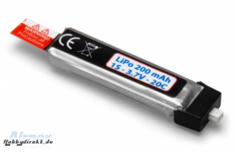 Li-Po Akku 1S 3,7V 200mAh Airnox AIRNOX LI-PO MICRO AIRPLANE