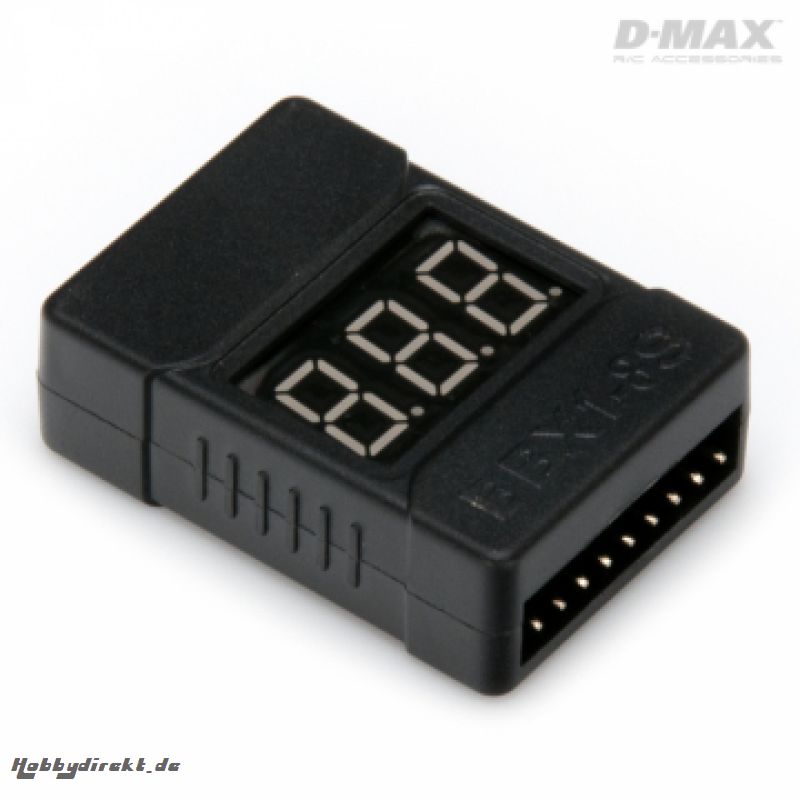 Lithium Voltage Cell Checker mit Alarm 1-8s DYNOMAX B9420