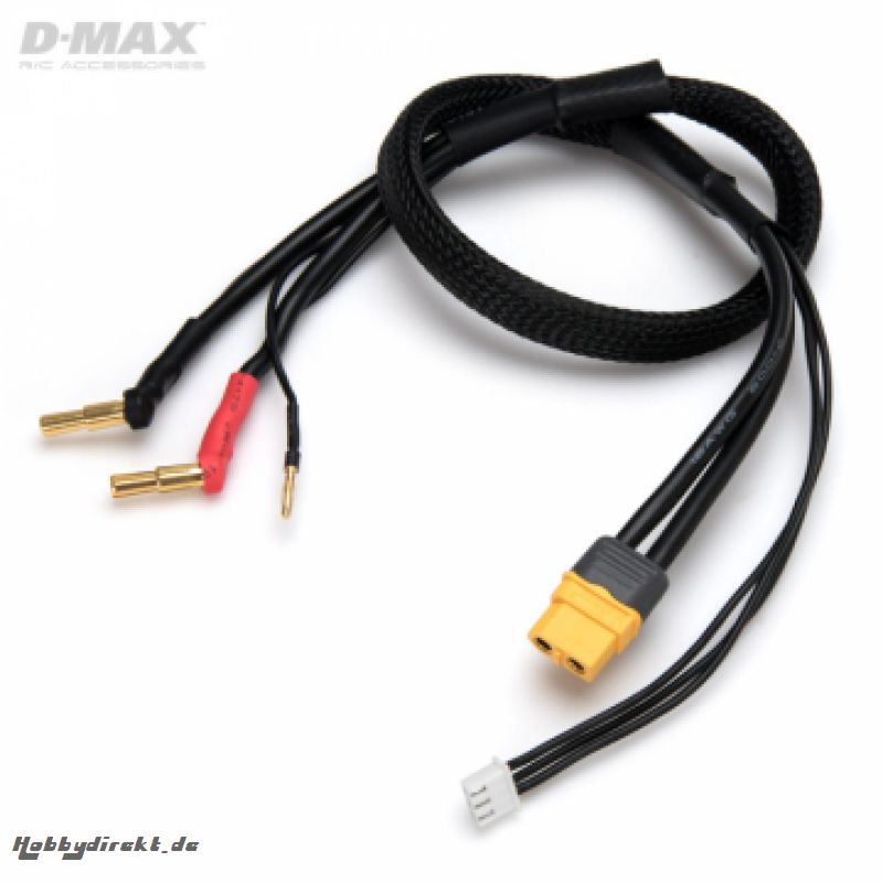 Ladekabel 4/5mm 2S CAR LiPo auf XT60 12AWG 500mm DYNOMAX B9670