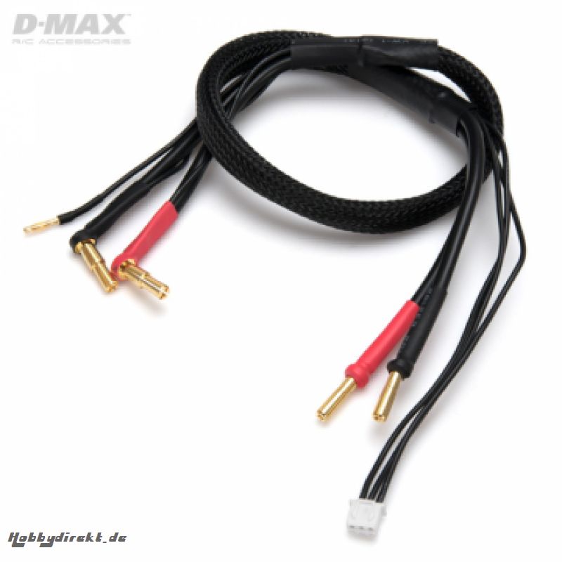 Ladekabel 4/5mm 2S CAR LiPo auf 4mm Bullets 12AWG 500mm DYNOMAX B9683