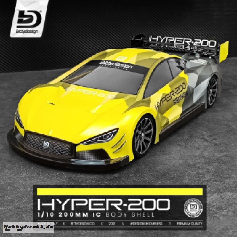 Hyper 200 Körper 200mm (nicht lackiert) BITTYDESIGN BDTC-200HYP