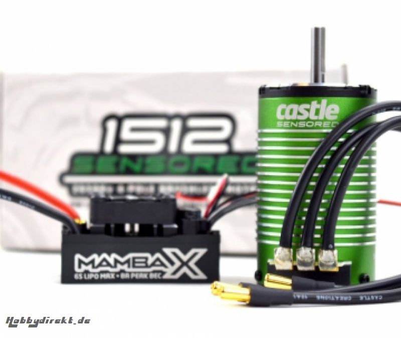 Castle Creations - MAMBA X, 25.2V WP ESC AND 1512-1800KV SENSORED E-BUGGY COMBO CC-010-0155-06