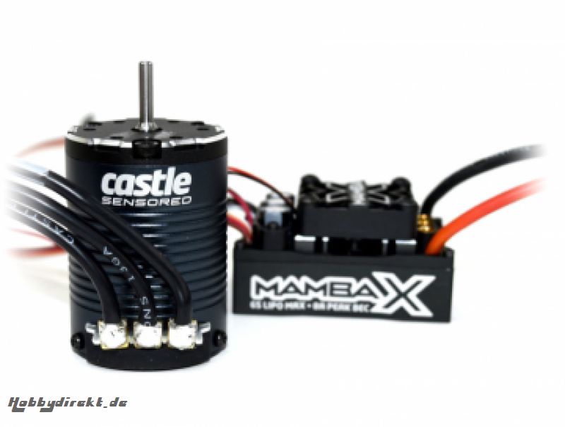 Castle Creations - MAMBA X, 25.2V WP ESC AND 1406-1900KV SENSORED COMBO CC-010-0155-08