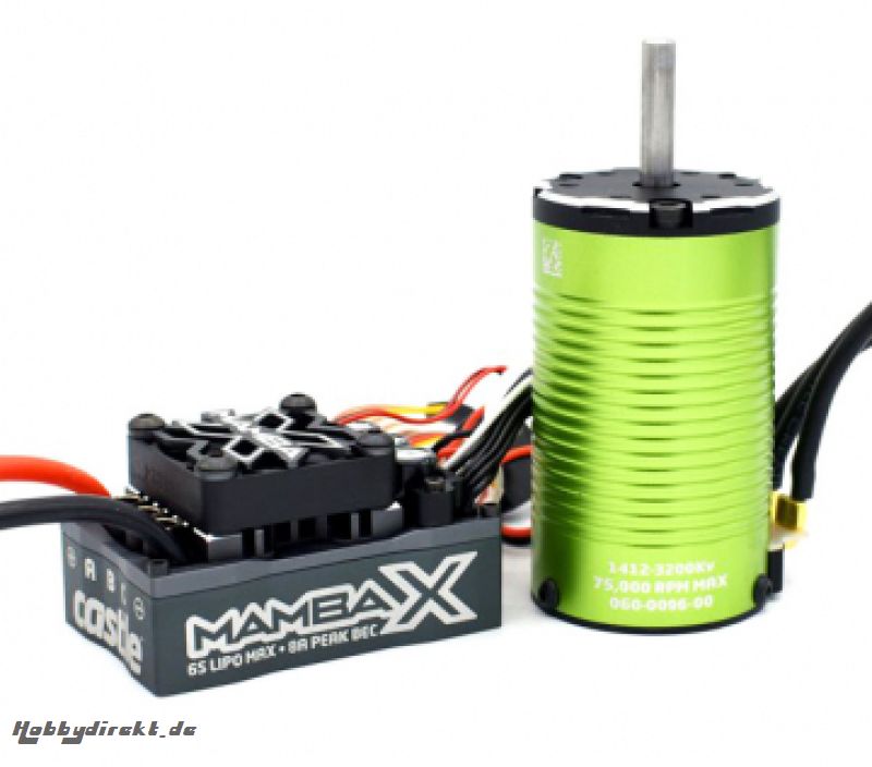 MAMBA X SCT Sensor WP ESC 25,2v und 1412-3200KV 5mm Combo CASTLE CREATIONS 010-0155-13