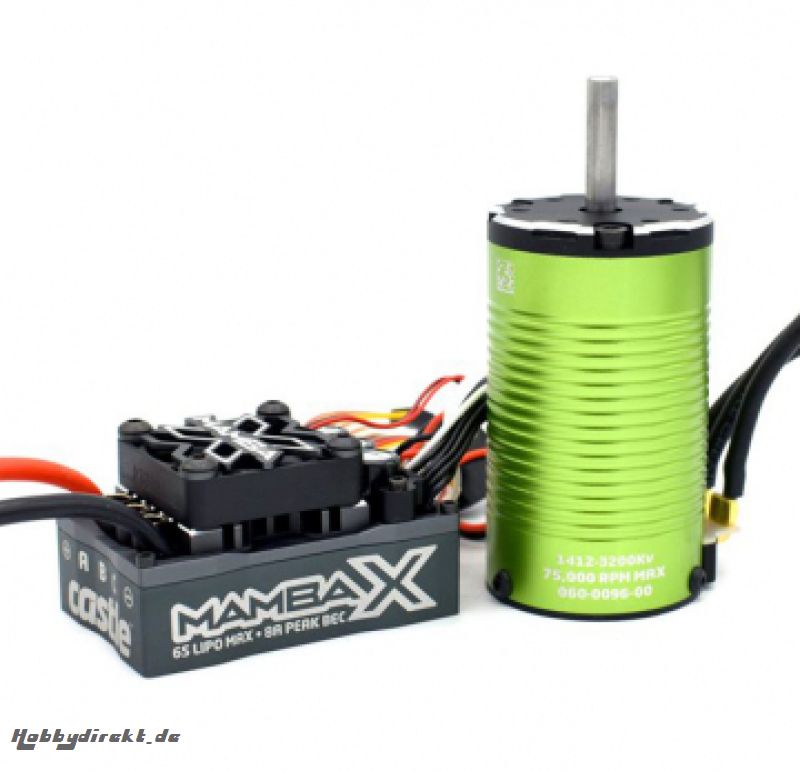 MAMBA X SCT Sensor WP ESC 25,2v und 1412-2100KV 5mm Combo CASTLE CREATIONS 010-0155-15